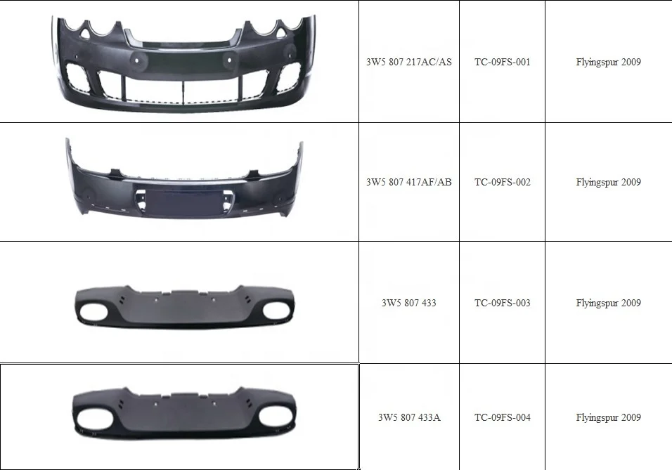 Bumper for Bentley Flying Spur OEM 3W5807217AC/AS 3W5807417AF/AB 3W5807 433