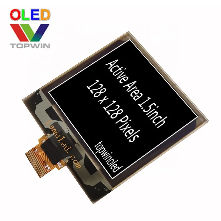 1.5' 1.5inch 1.5 inch oled 128x128 pixels 25 pin soldering display prrallel and serial multi-Interface white colour smart watch