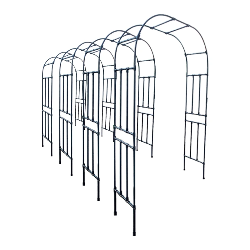 Hot Sell  PVC Plastic Wedding Flower Garden Trellis Arch Black  Garden Arch