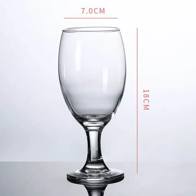 Wholesale 390ml Red Wine Glasses Clear Goblet Footed Juice Drinking Cup Integrated Glass Stemware With Custom Logo 3915