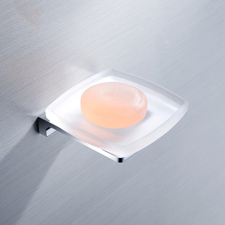 Brass  Material Chrome Plated Bathroom Accessory Set Soap Dish Holder for Bathroom