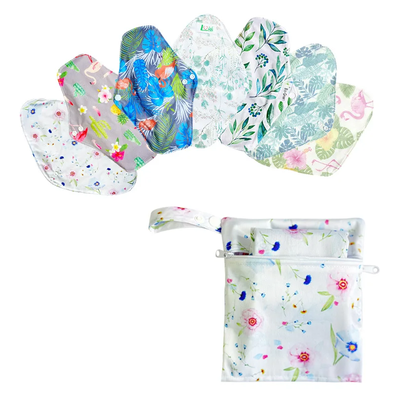 Customized ladies Premium Washable Cloth Menstrual Pad eco friendly reusable sanitary towel
