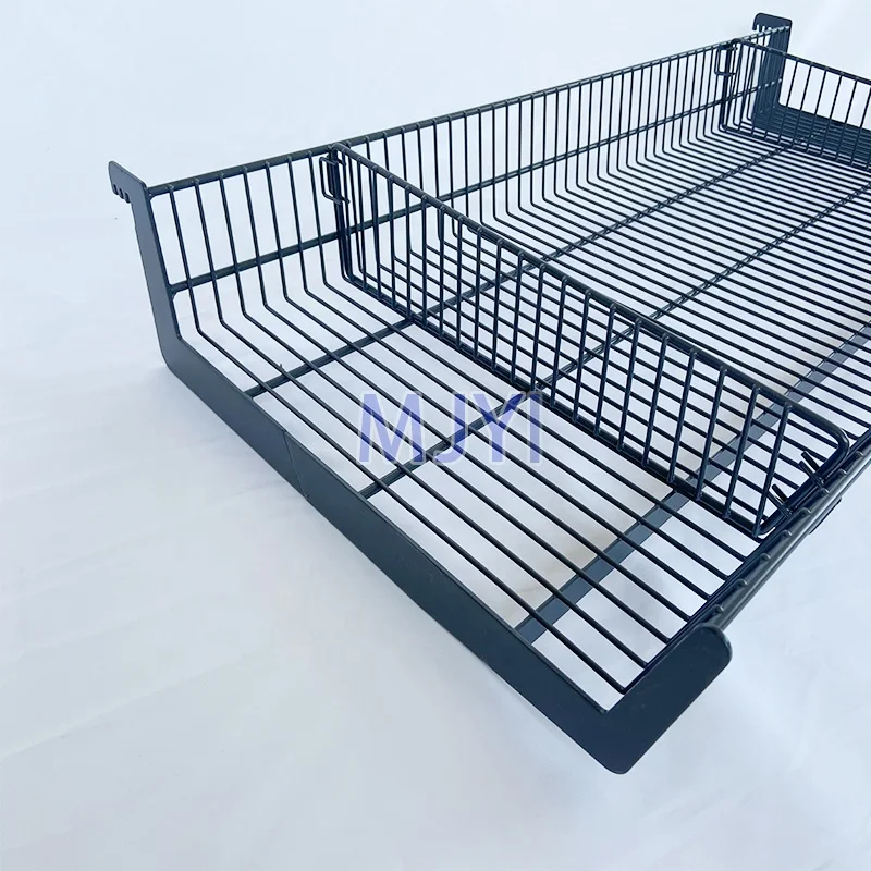 Chrome plated wire divider for Tegometall supermarket shelves