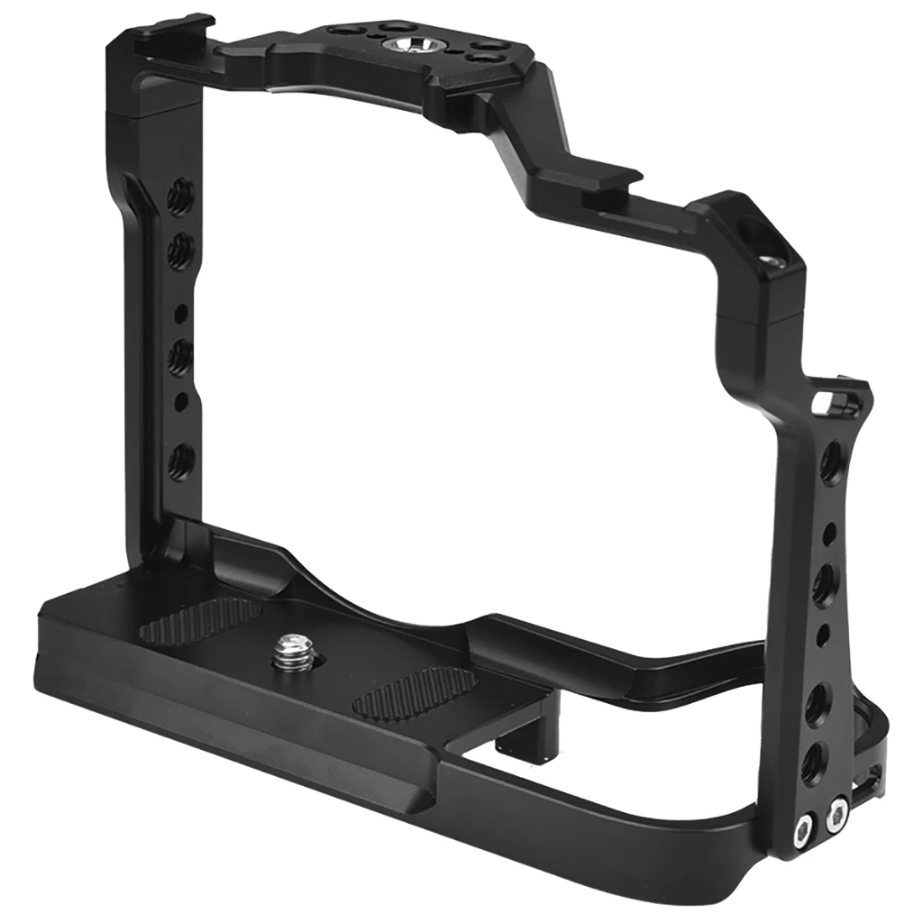 EOS R8 Camera Cage Rig Protective Housing Case Cold Shoe Mount ARRI 3/8 1/4 Hole for Canon EOS R8 DSLR Camera Top Handle Grip