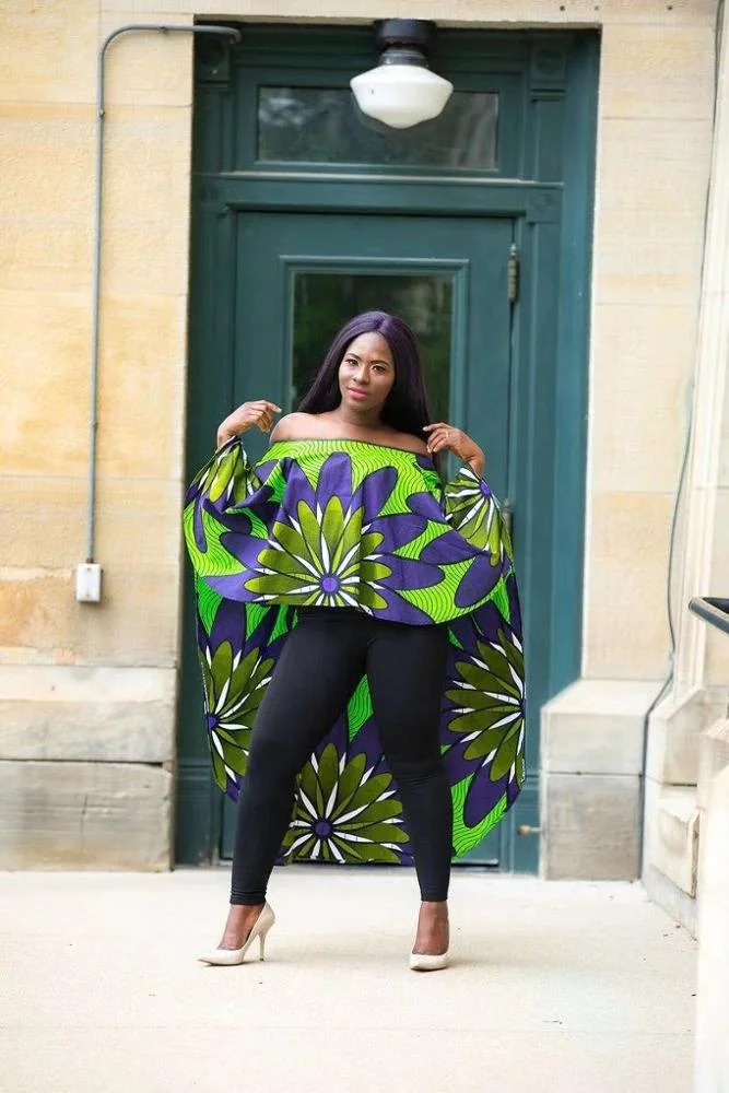 luluandlucy African clothing for Women purple and green