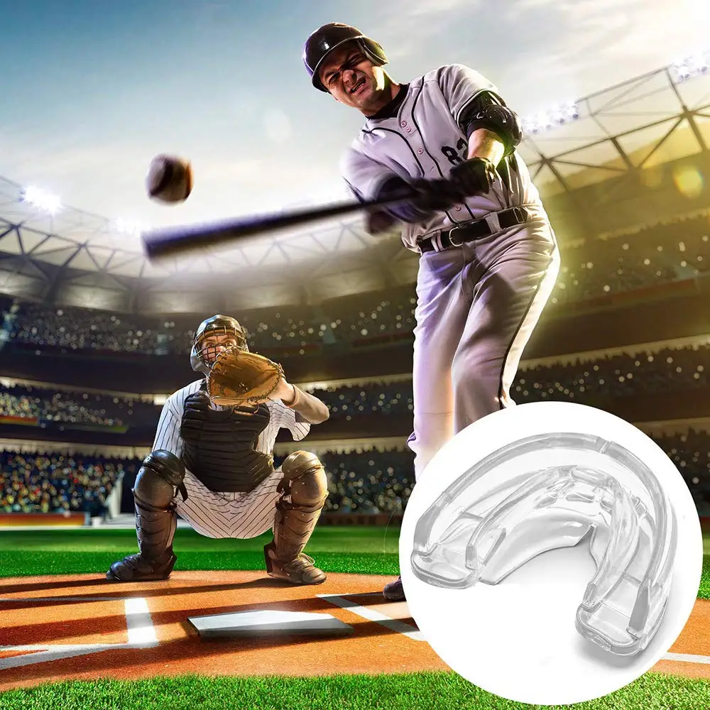 Mouthguard Sports Protection, Quality Teeth Protection / Double Braces Mouth Guard / No Boiling Required, Football Mouth Guard