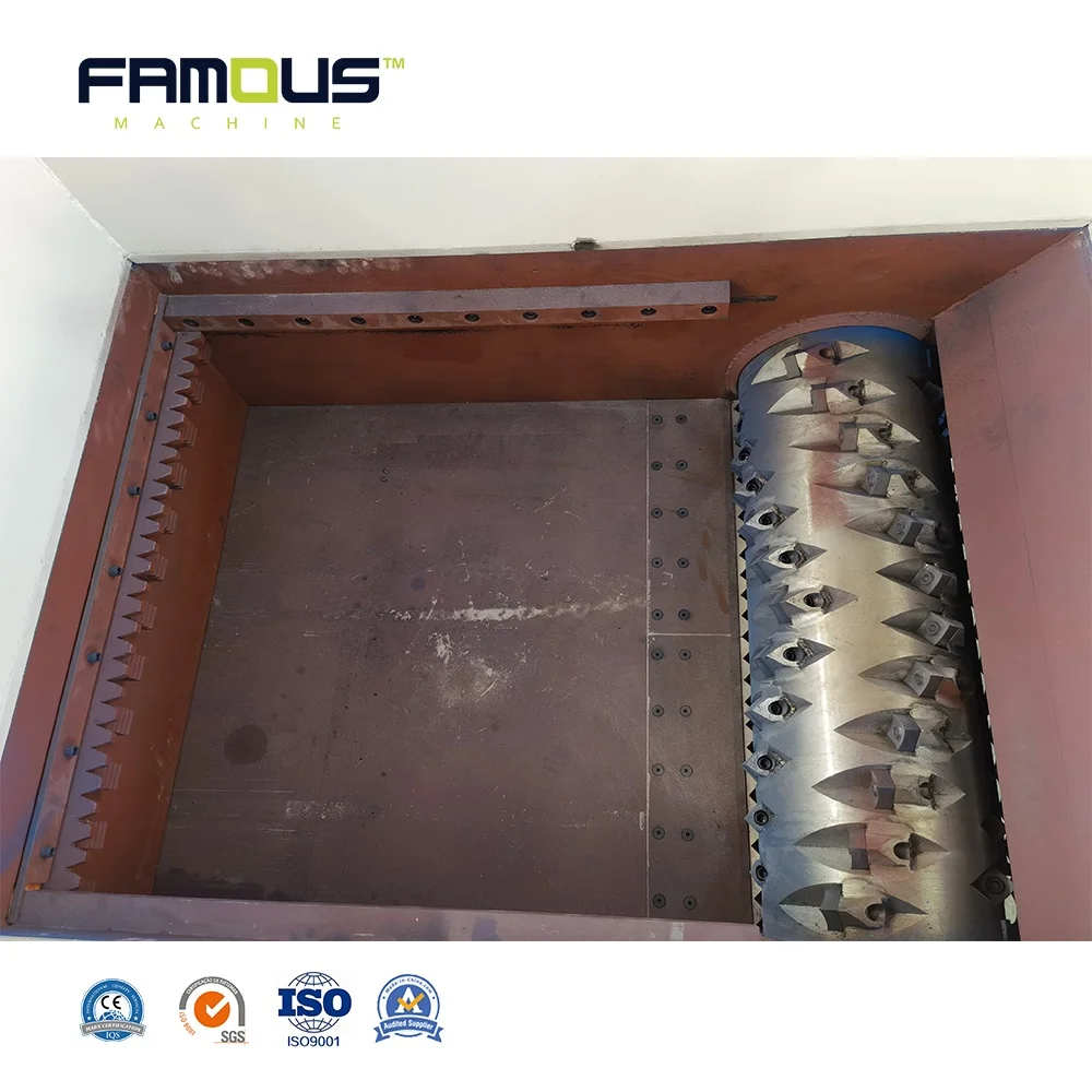 EPS Foam Shredder/Iron Buckets/PVC Lump Block Plastic Recycling One Shaft Shredder