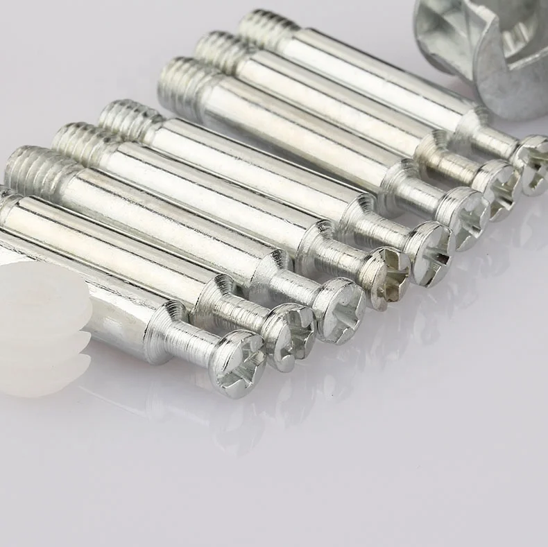 Factory Wholesale Zinc Alloy and Nylon Connecting Fitting Furniture Hardware Furniture Screw