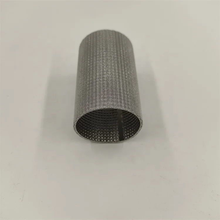 316L stainless steel sinter metal filter cartridge hot gas filtration high temperature liquid sintered mesh filter element