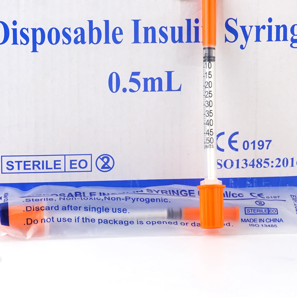 Insulin Syringes U100 U40 Disposable Insulin Needles Insuline Syringe Model 30G 31G for Medical Use