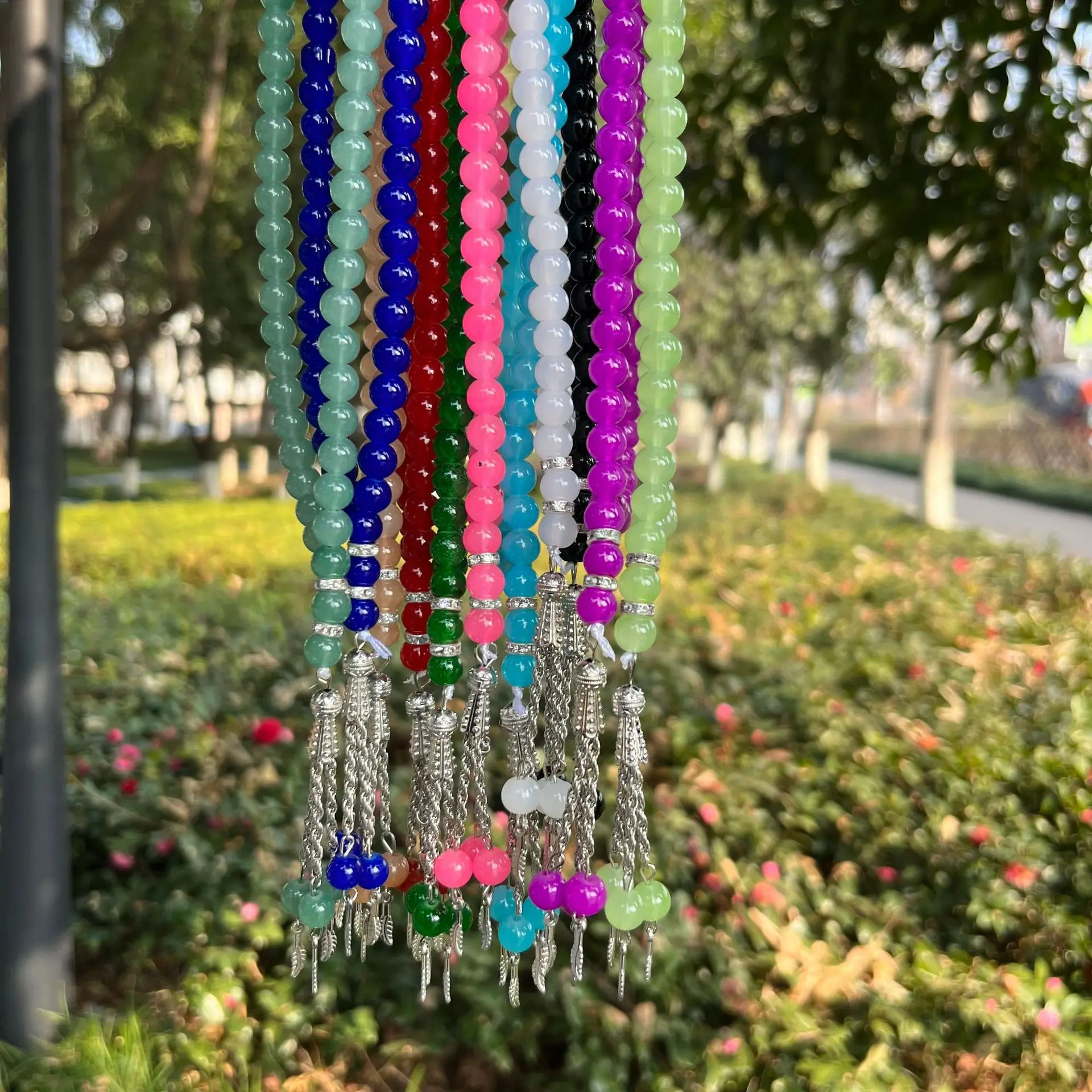 New 33 99 Prayer Beads 8mm 10mm Glass Rosary Crystal Necklace Christian  Tasbih Mishaba Islamic Saudi Arabia Turkish Mala Muslim
