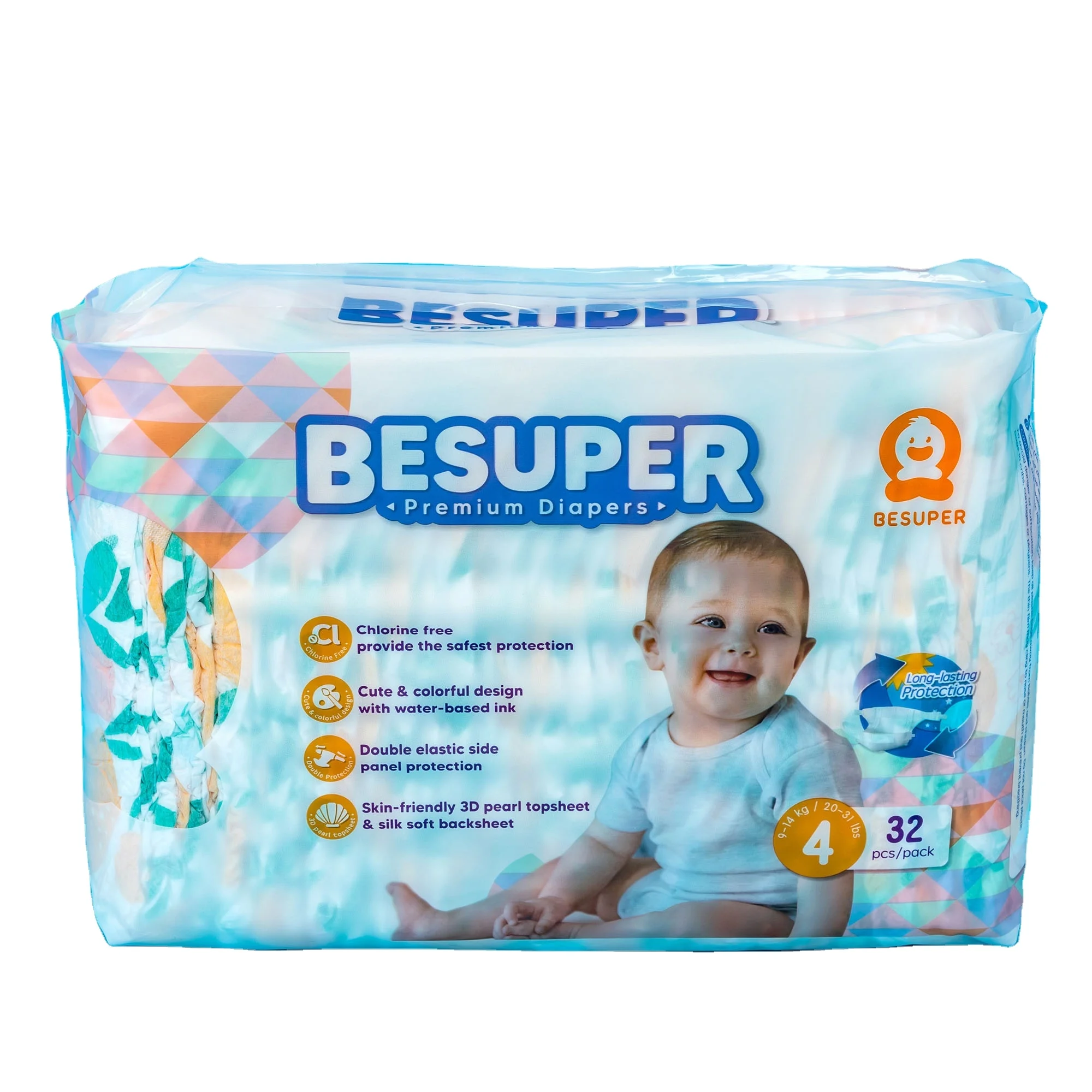 Одноразовые Детские Подгузники Besuper CE ISO