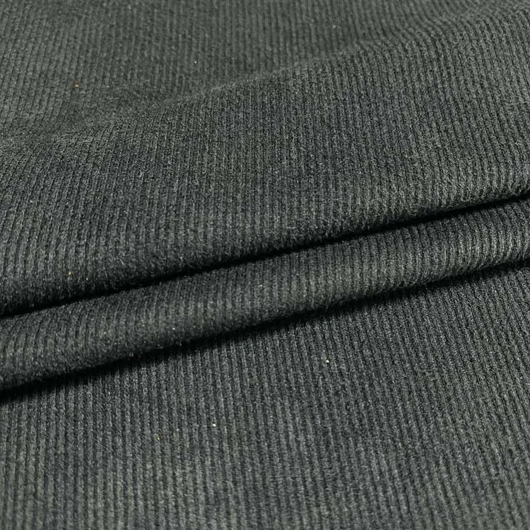 Light Weight 92% Polyester 8% Spandex Suede Fabric Spandex Knitting Rib Fabric Sky Blue