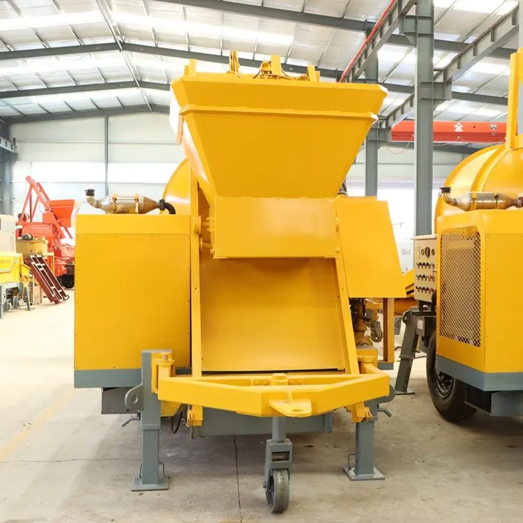 MINLE diesel cement mini concrete pump with mixer price/concrete mixer and pump for construction works