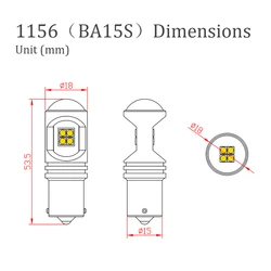 1156 BA15S P21W 1157 P21/5W BAY15D LED Brake Light Bulb Front Fog Lamp Reverse Stop Backup Light 12V 24V