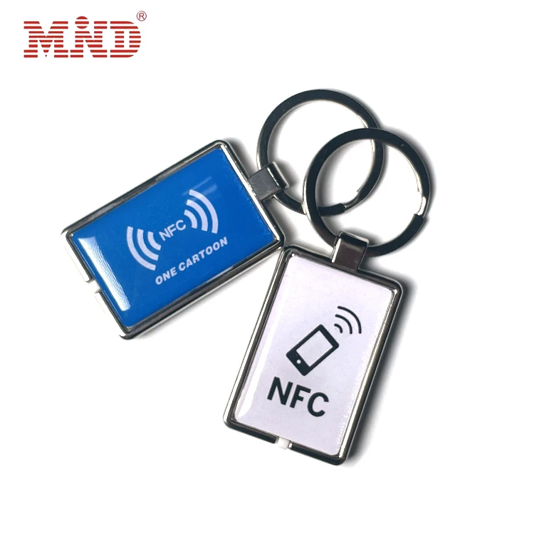 Умный эпоксидный брелок с металлическими краями NFC-бирка Водонепроницаемая RFID-бирка для домашних животных