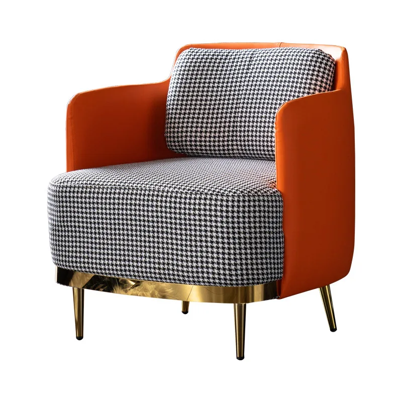 Factory custom living room luxury royal sofa chair quality metal leg armchair sofa chair