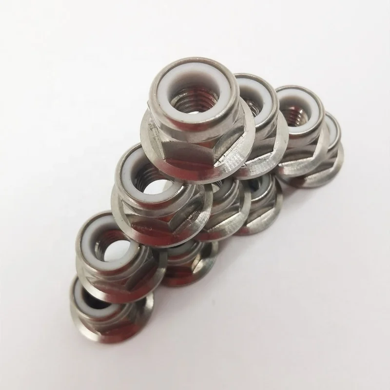 Titanium Nuts Fasteners Flange Nylon Lock Nuts For Motorcycle Bike Car