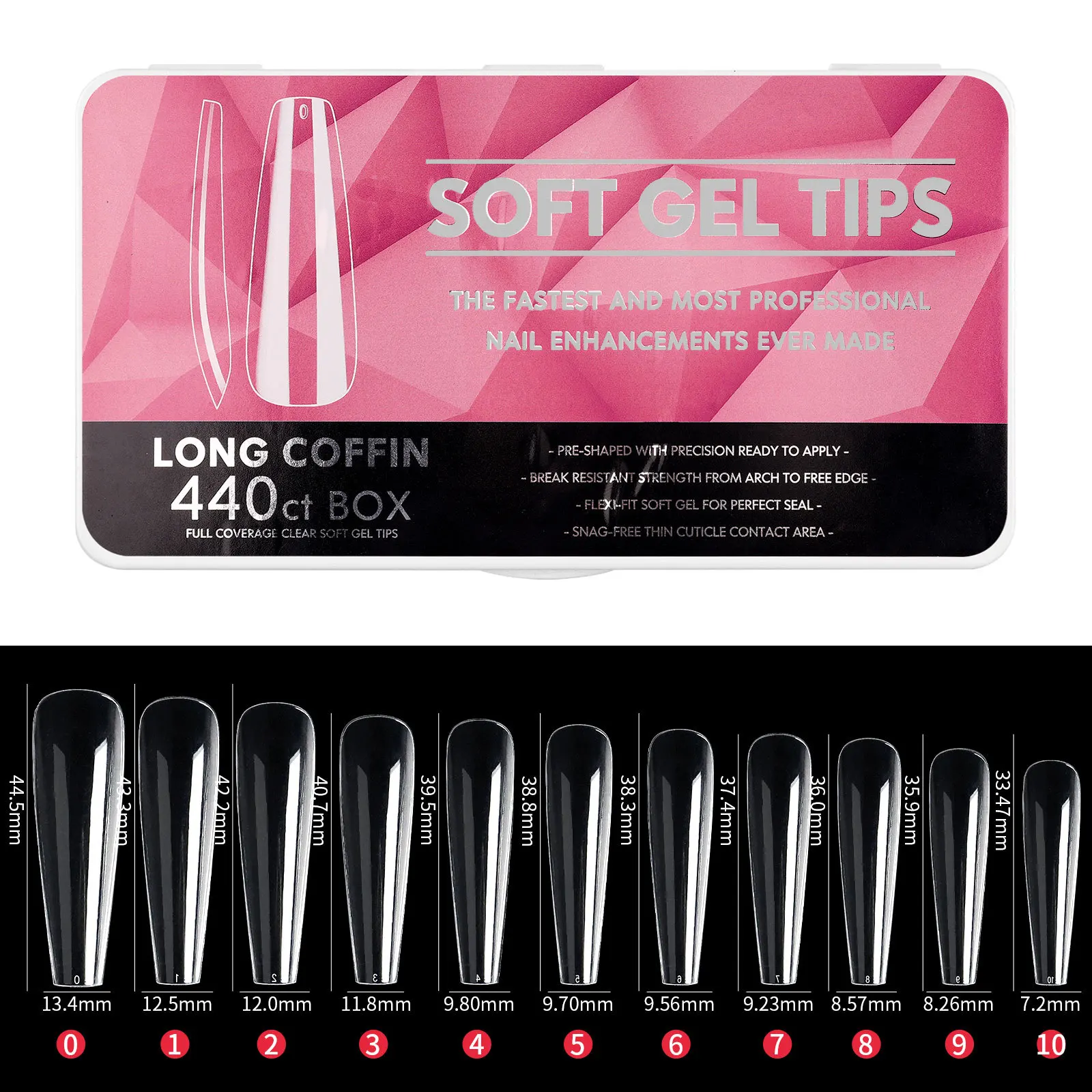 Hot Box nail tips ultra-thin seamless frosted long water drops almond carving free grinding artificial false nails