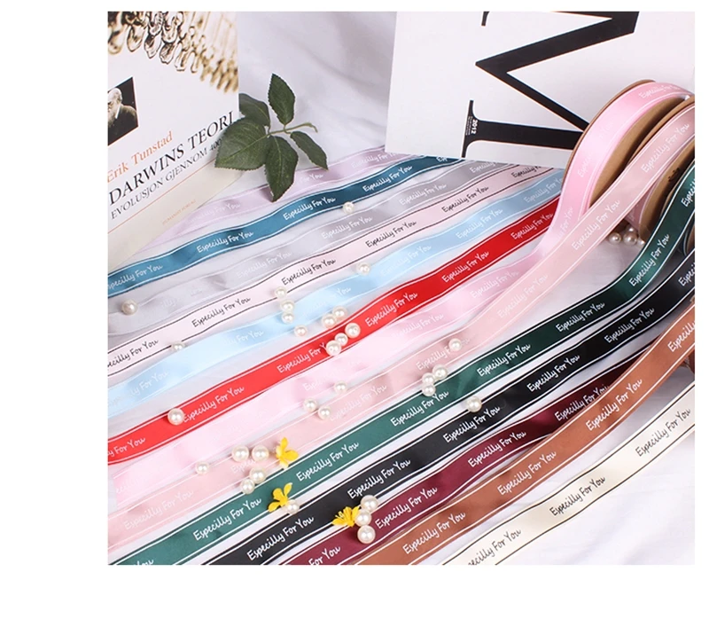 
KCCB 2020 New christmas cake box korean packing english letter ribbon box ribbon gift box ribbon satin 