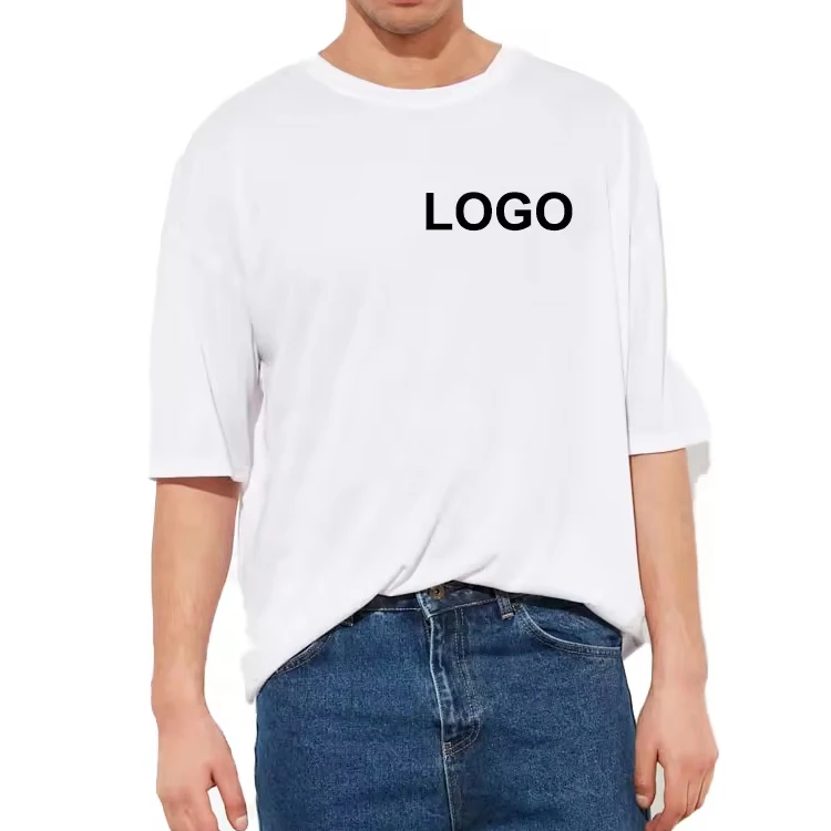 Custom Logo High Quality 260 GSM Heavy Weight Box Fit 100% Cotton Drop Shoulder Oversized Boxy T Shirts for Men