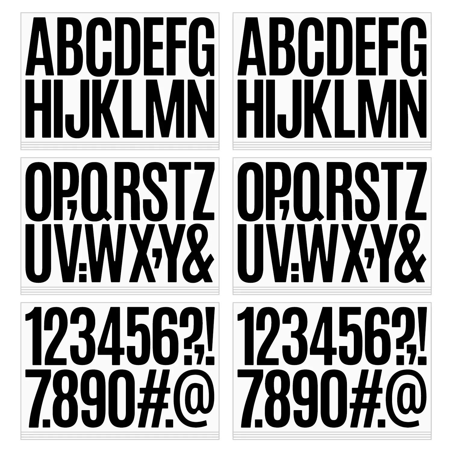 Wholesale Vinyl Letter Sticker Black White English Alphabet Stickers Diy Hand account Decorative Waterproof Sticker Sheet