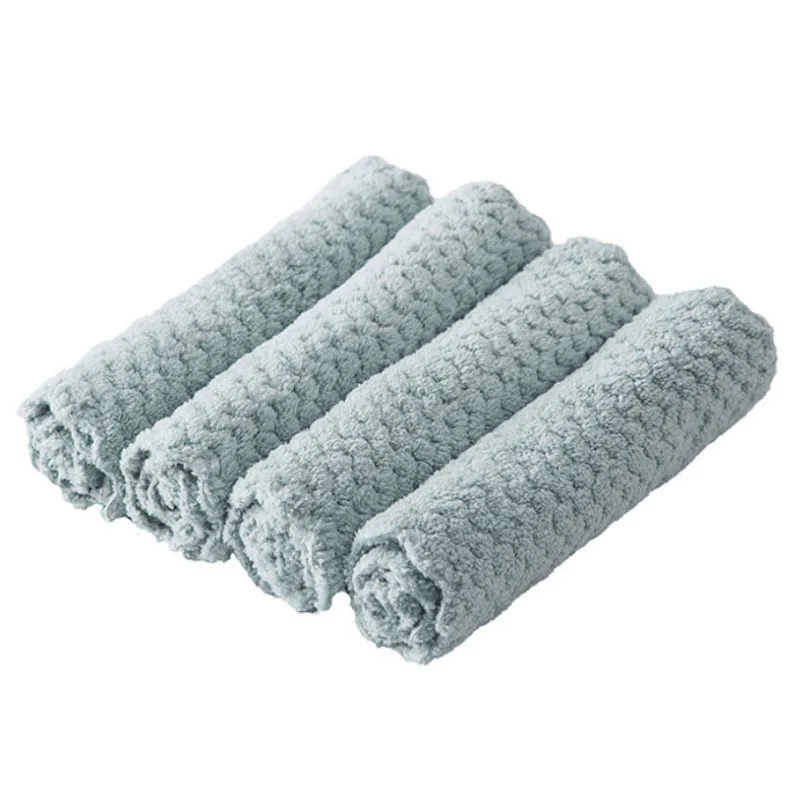 Kitchen dishcloth degreasing absorbent, household cleaning towel household towel