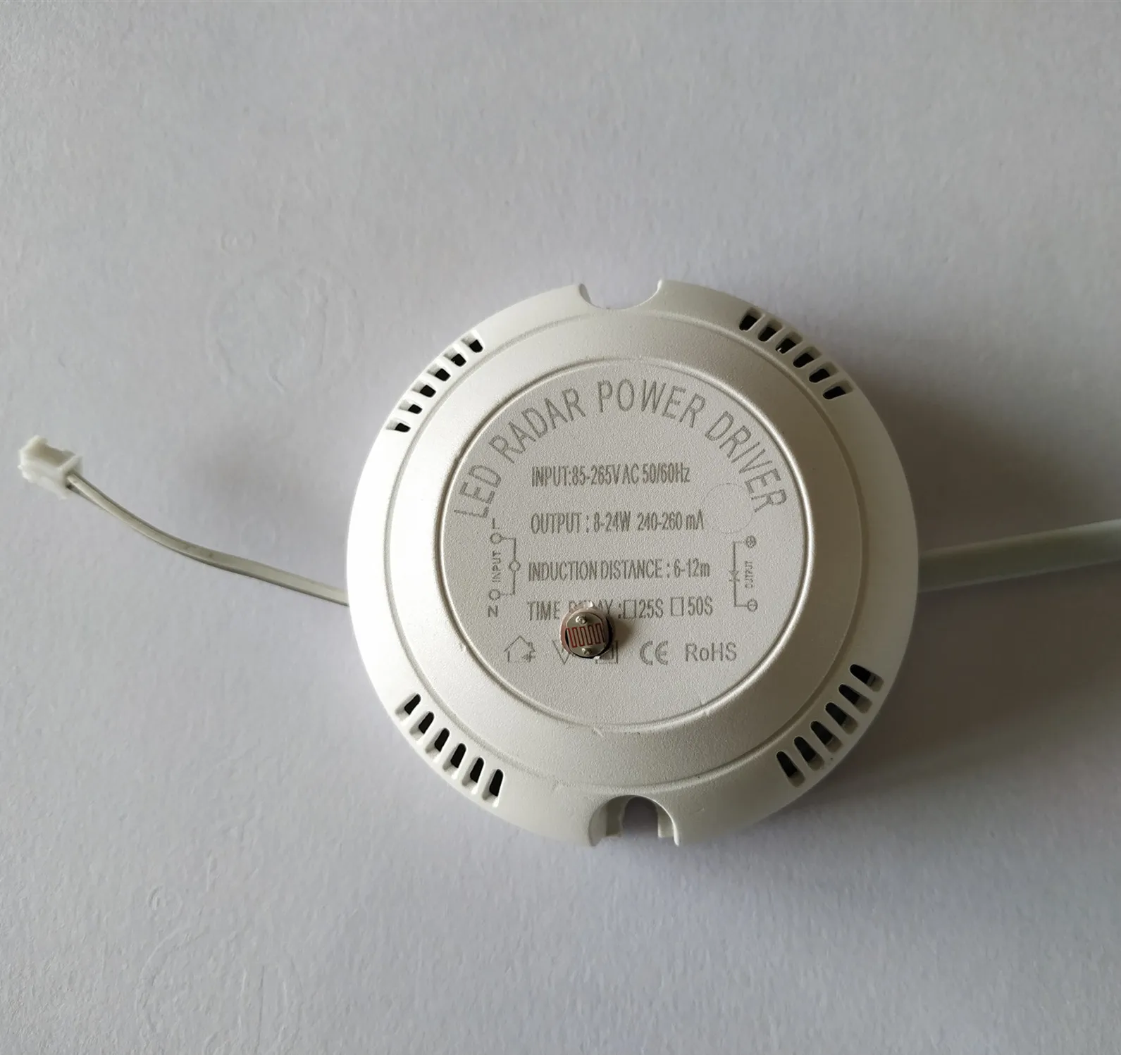 indoor radar led motion sensor ceiling light with photocell round 18w no interference