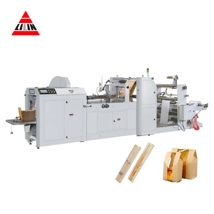 Fully automatic flat  bottom   paper bag making machine in  China