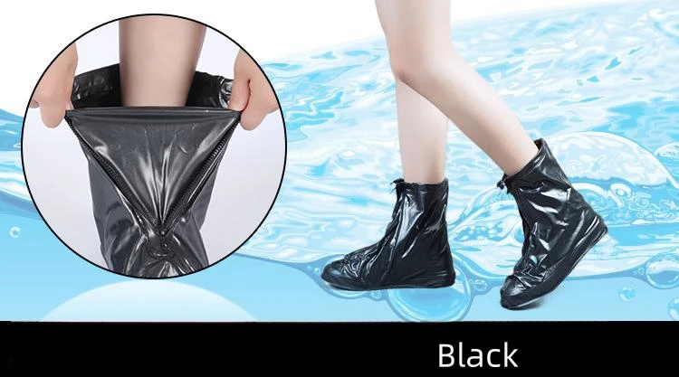Manufacturers wholesale printing waterproof plastic shoe covers can be reused non-slip shoe covers