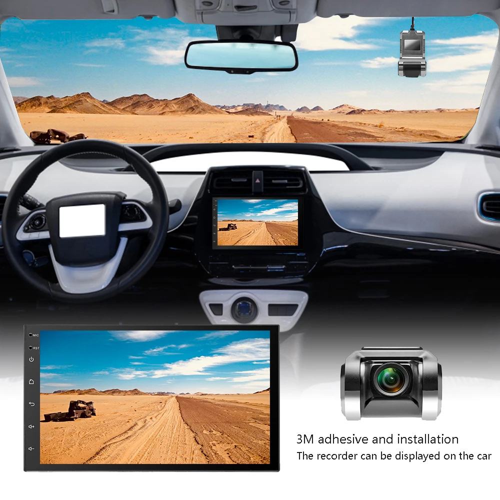 Car Black Box Dash Cam Front and Rear Camera USB Flash Driving Recorder Car Video Recorder Android 4.0 above Car Dvr Box