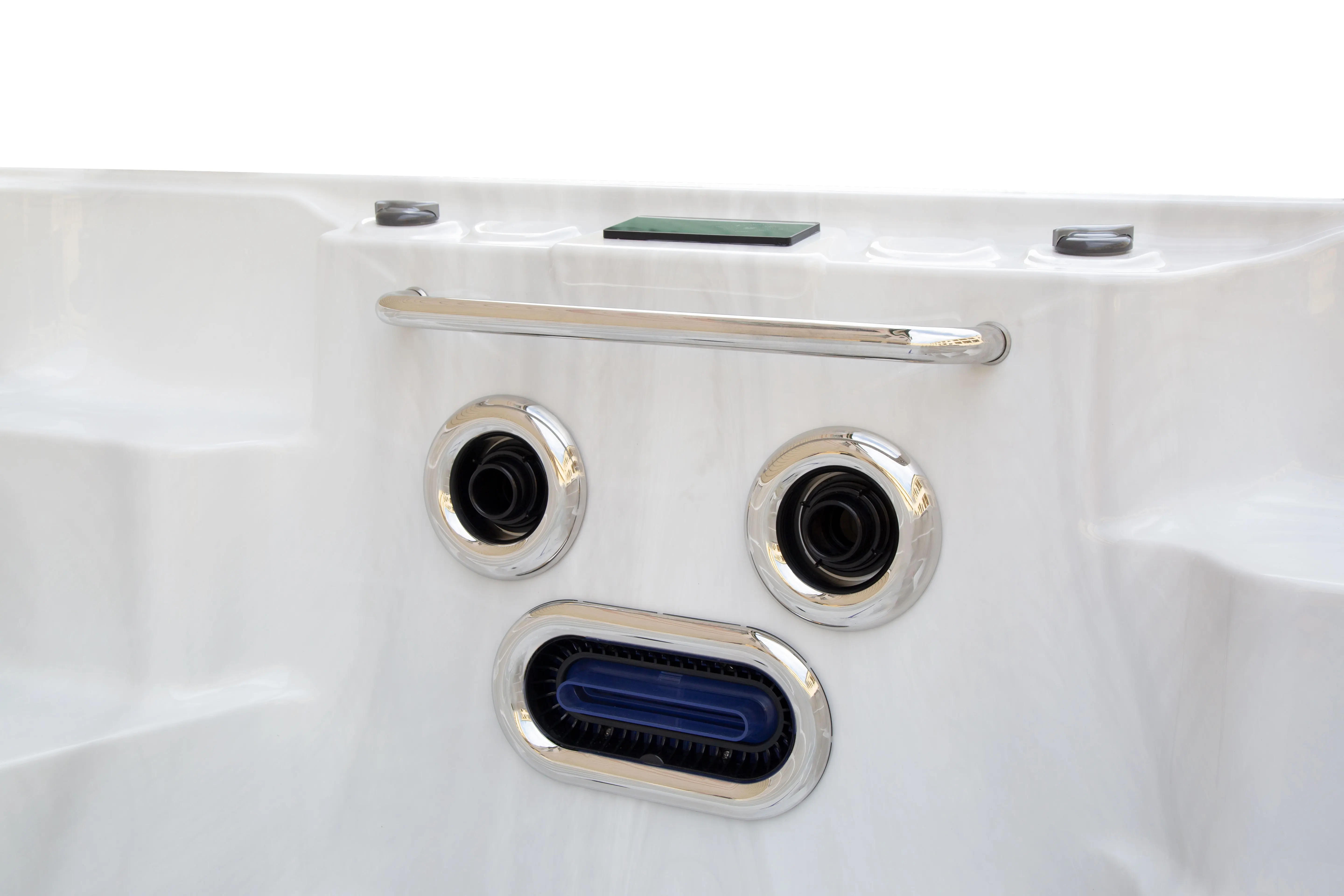 4M Rectangular Acrylic above Ground Swimming Pool Steel and Stainless Steel Frame for Outdoor Use with Massage Feature