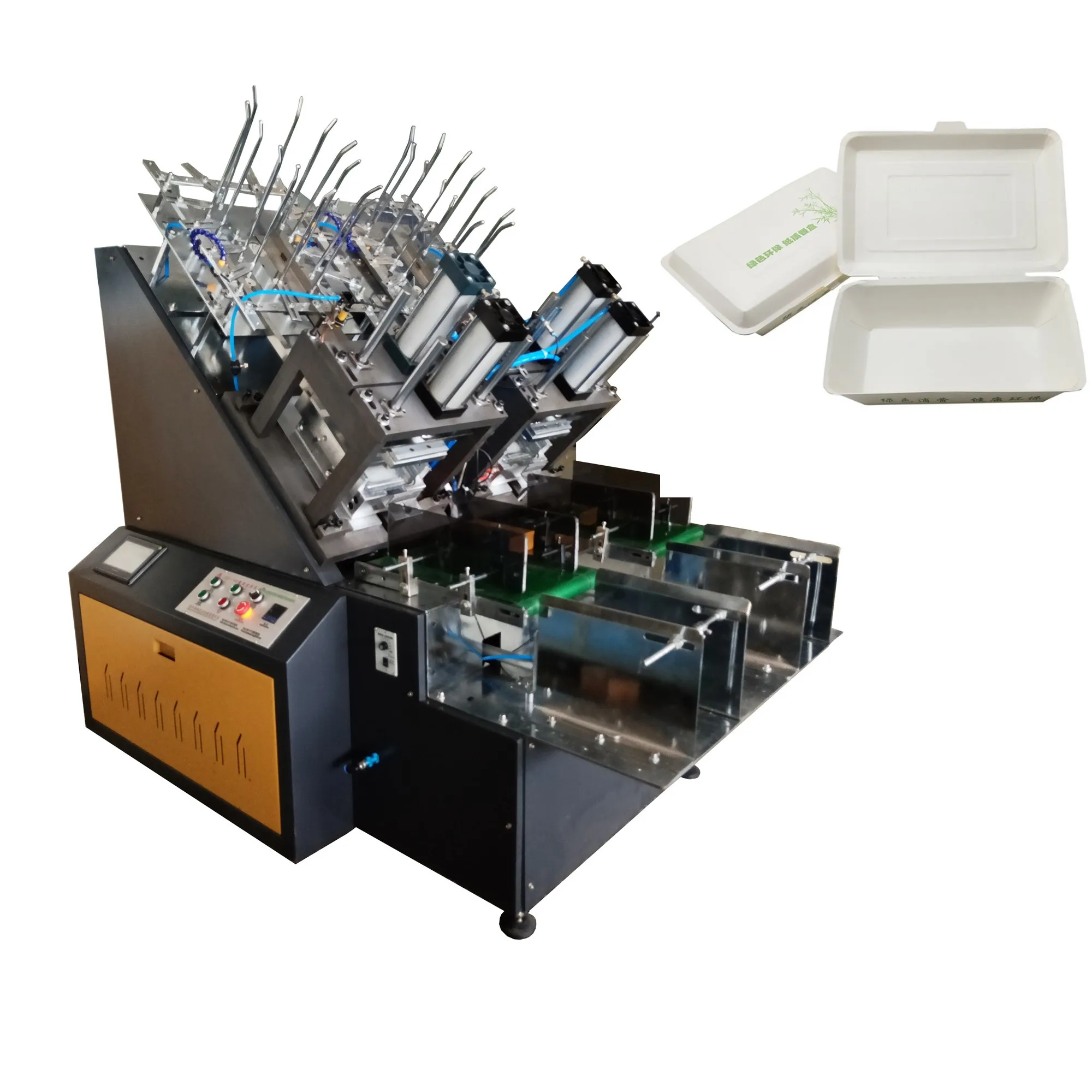 Manual Lunch Box Sealing Machine / Semi-automatic Cake Box Making Machine / Pizza Box Making Machine Price