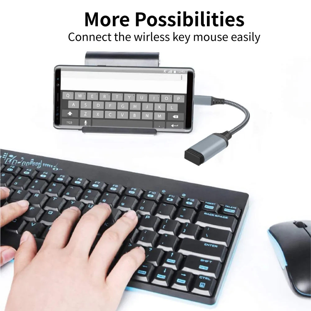 USB C to USB Adapter, Type C 3.0 OTG Cable On The Go Type C Male to USB A Female Adapter Compatible with MacBook
