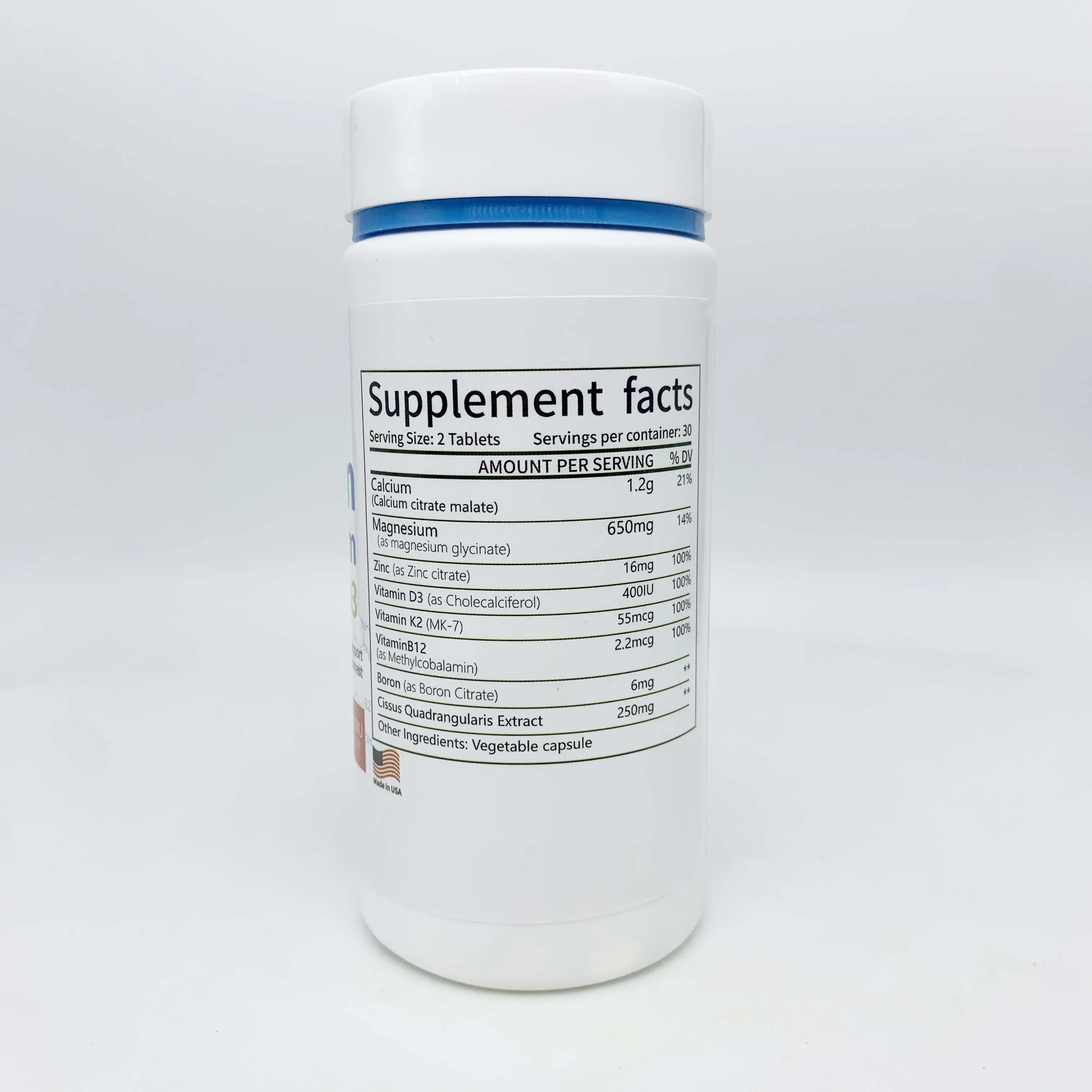 OEM private logo factory price calcium magnesium zinc vitamin D3 tablets bone strength healthcare chewable tablet