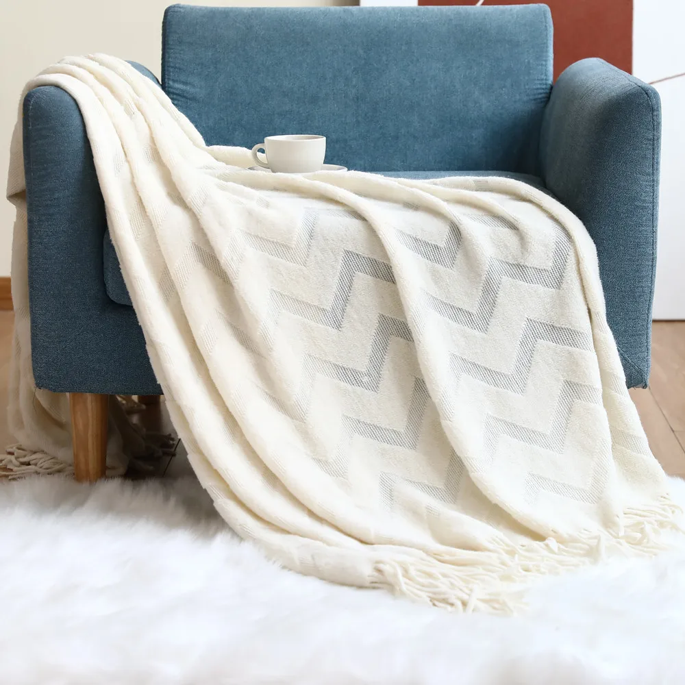 Inyahome Christmas Cozy Knit Throw Blankets Couch Sofa Chair Bed Travel Plaid and Living Room-All Seasons Suitable for Women