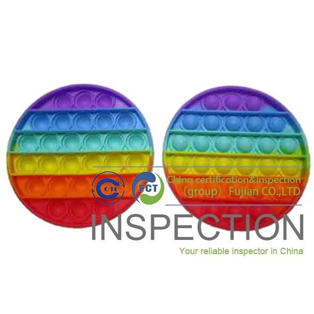 Push pop bubble fidget toy third party quality control qc final random inspection service in yiwu zhejiang
