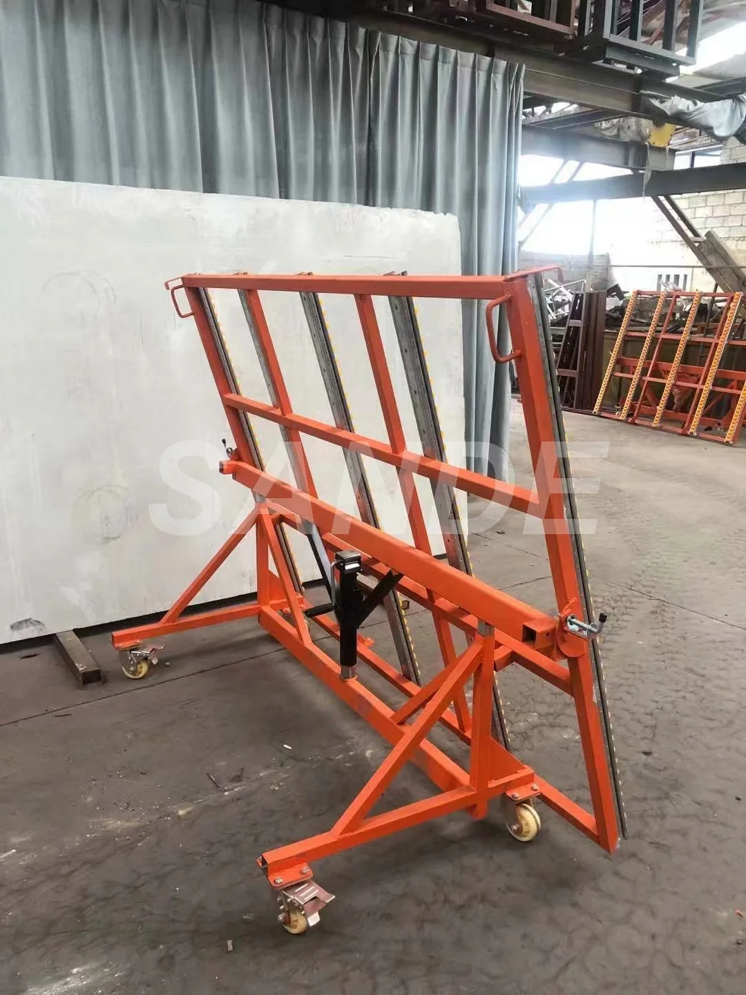 SANDE  marble slab transport cart trolley work table for granite marble stone slabs and glass
