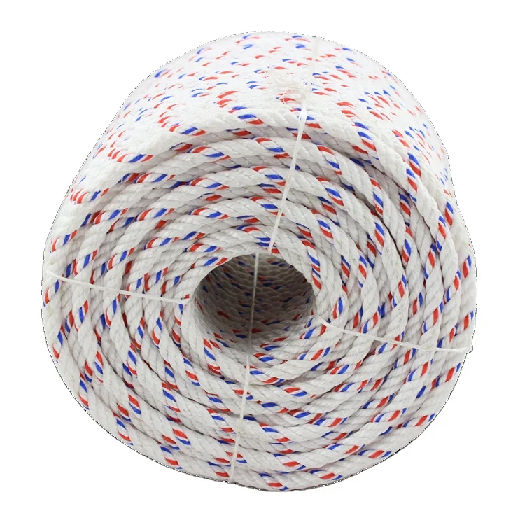 supplier fishing rope 3 strand pp nylon twist packaging ropes with cheap price rope for fishing net packaging 4mm 10mm 20mm