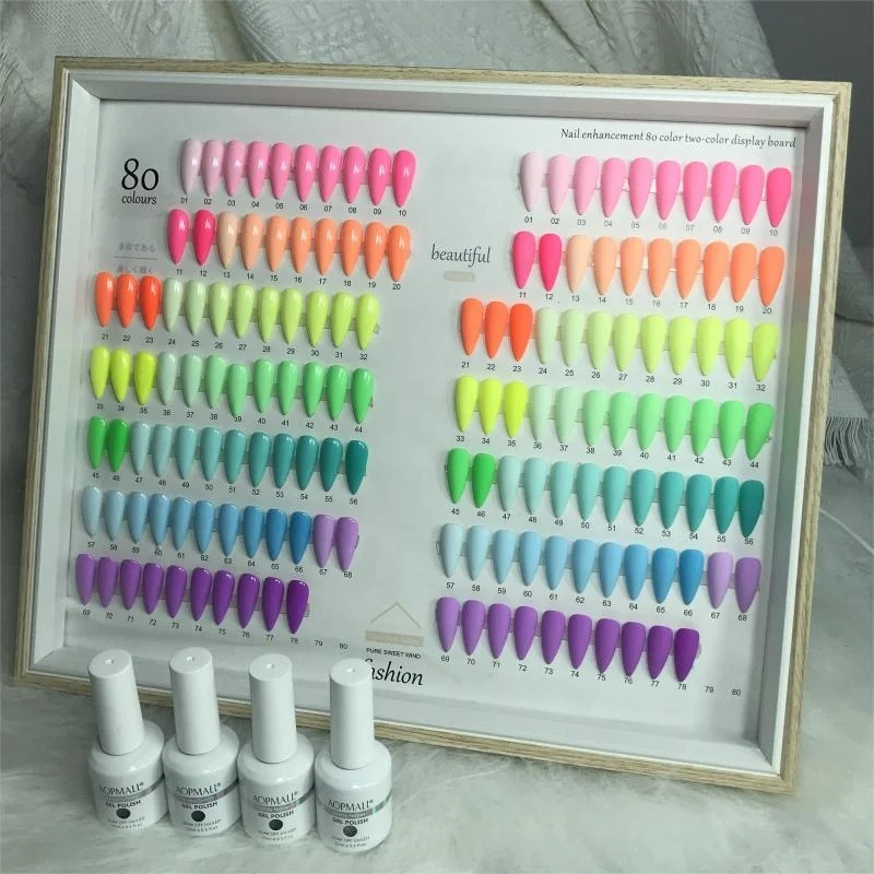 AOPMALL Newest Popular Trends Soak Off Gel Varnish UV Gel Long Lasting Gel Nail Polish Set For Nail Art