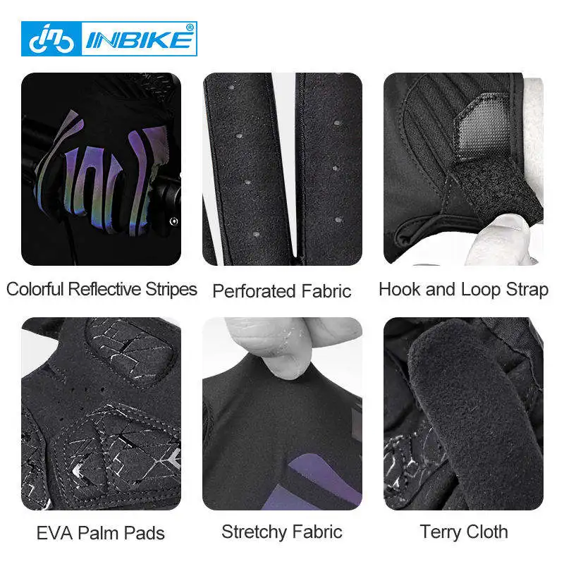 Mens Calory Padded Breathable Shock Absorbing Half Finger Bike Gloves Custom Design Anti Slip Pad Outdoor Gloves