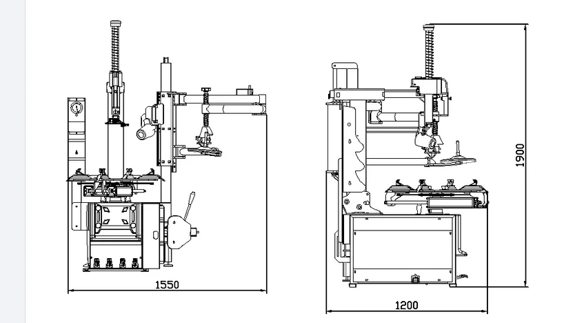 wheel balancer Tire changer machine and car lift combo wheel alignment with Touchless wheel clamp