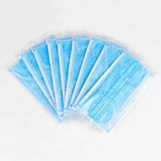 Comfortable Manufacturer Supply Disposable Non-woven  Individual Package Colorful Flat Loop Blue Face mask