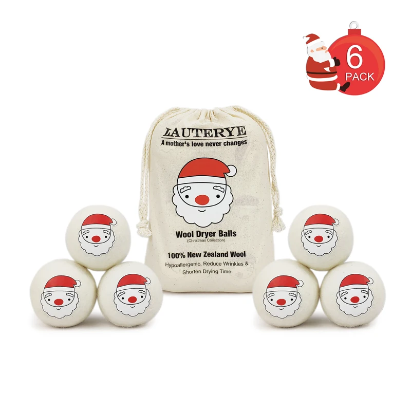 2022 Best Seller Popular Organic 2.5in Wool Dryer Balls With Bee Design