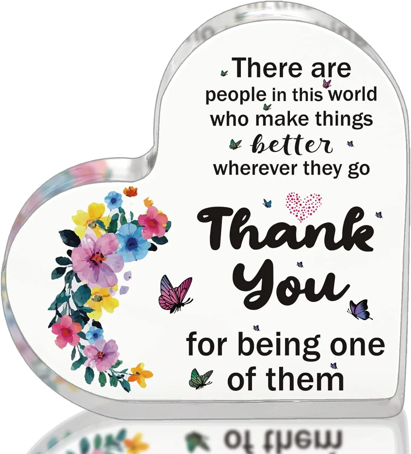 Appreciation Gifts for Women, Thank You Gifts for Women Grateful Gifts Acrylic Heart Keepsake for Female Teacher Colleague Boss