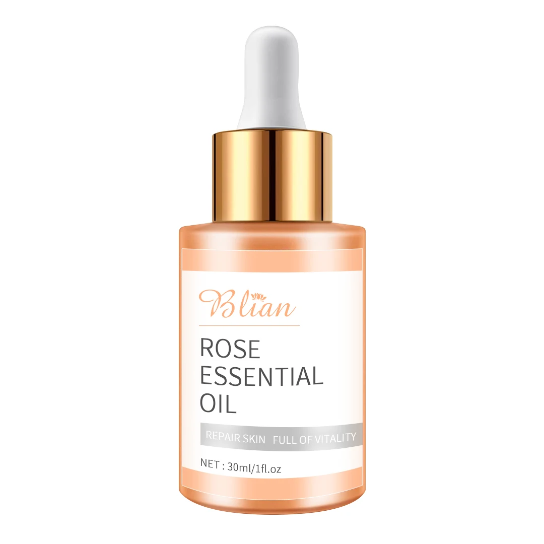 Private Label Rose Essential Oil For Face Care Hyaluronic Acid Alcohol Free Facial Serum Smoothing Remove Acne All Skin Types