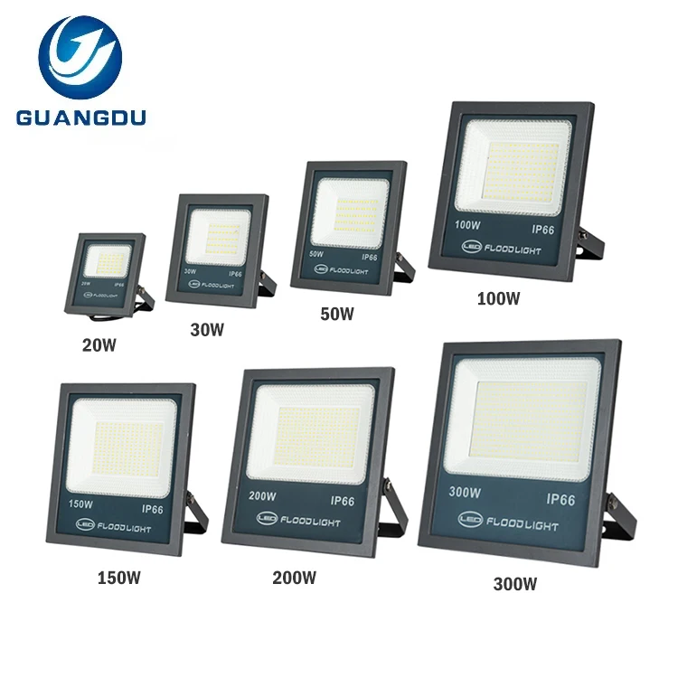 Aluminium Glass Outdoor Waterproof Ip65 30w 50w 100w 150w 200w Reflect Led Garden Flood Light