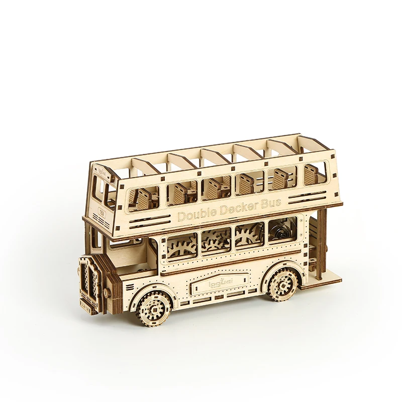 Accept customization wood diy 3d Wood Car Puzzle 3d Toy Factory DIY Crafts for children