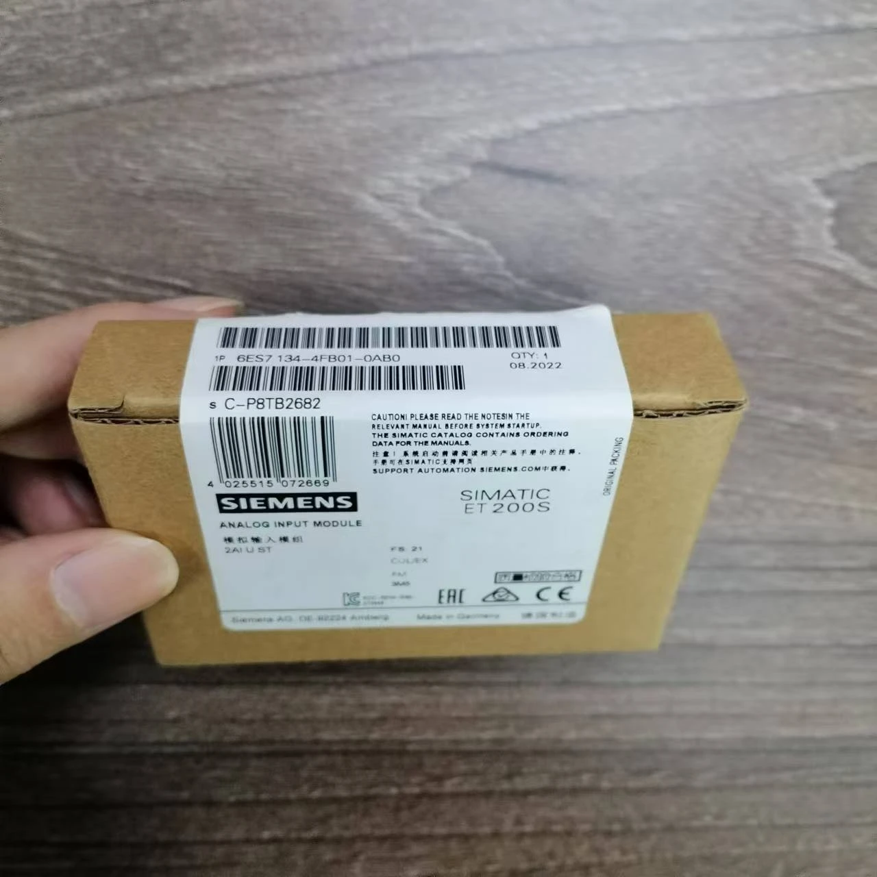 Оригинальный аналоговый входной модуль Siemen PLC с ЧПУ 6ES7134-4FB01-0AB0