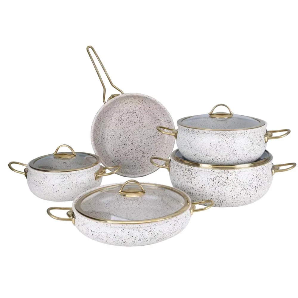 Granite Pot Set Household Multi-functional High Quality Cookware Set Induction Cooker General Factory Wholesale
